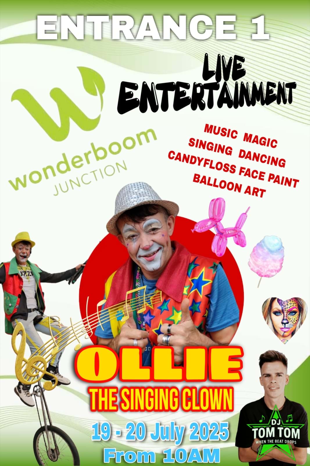 🎈 Ollie the Singing Clown – Bringing Magic to You This Weekend! 🎉
